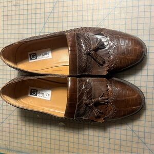 Giorgio's of Palm Beach  Leather Tassel Accents Loafers